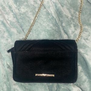 JENIFER LOPEZ black velvet purse